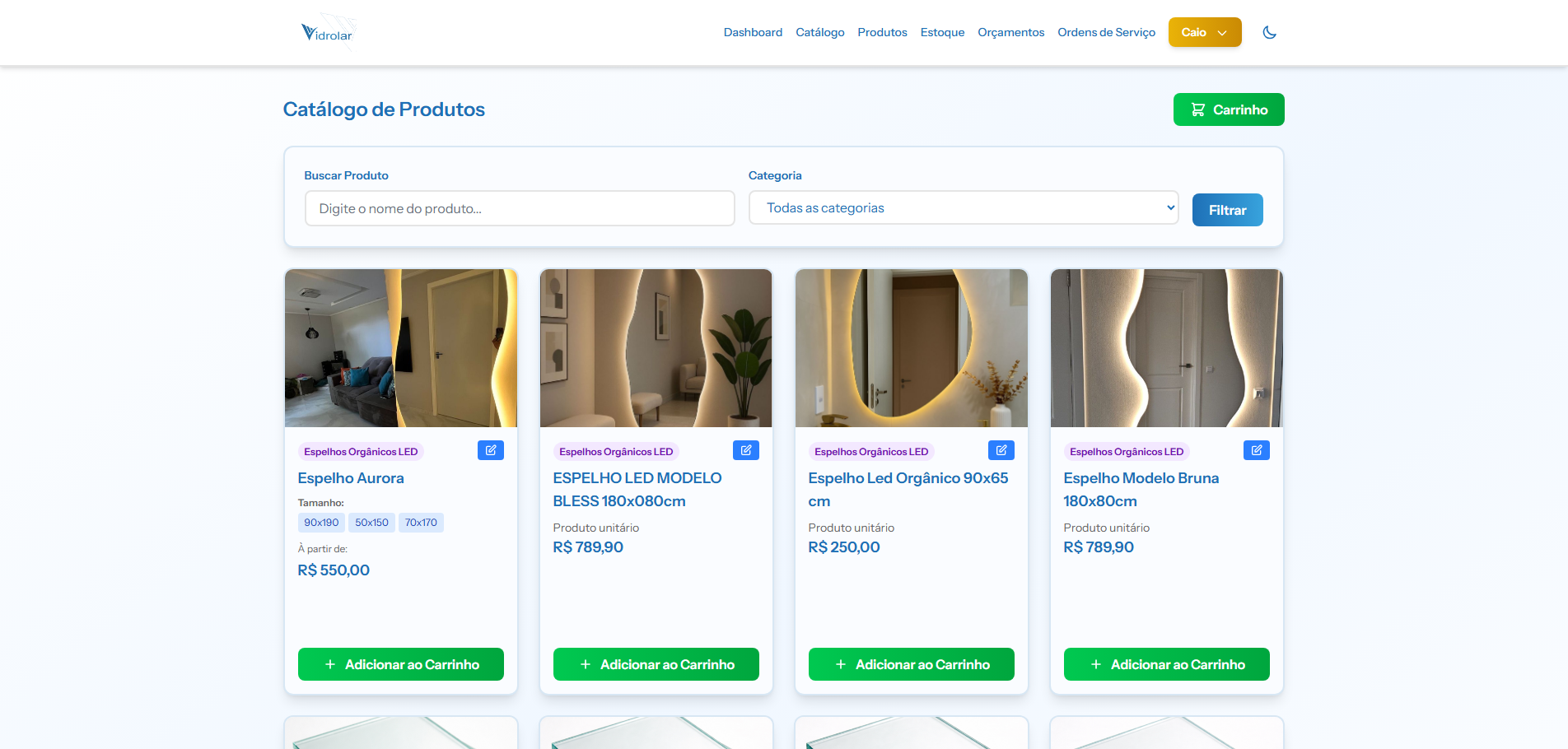 Vidrolar — Site Institucional e Painel de Gestão para Vidraçaria - Imagem 4